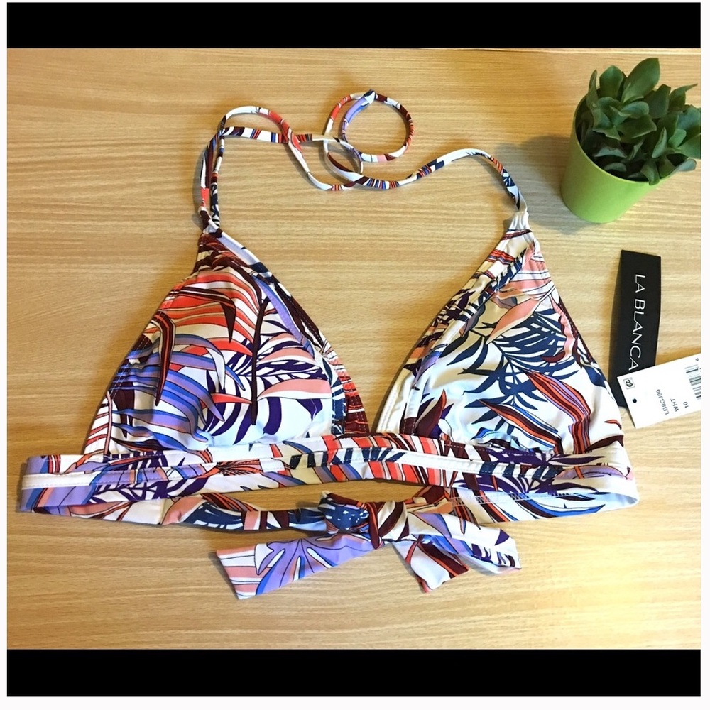 SOLD🍰NWT LA BLANCA TROPICAL BIKINI TOP🍒